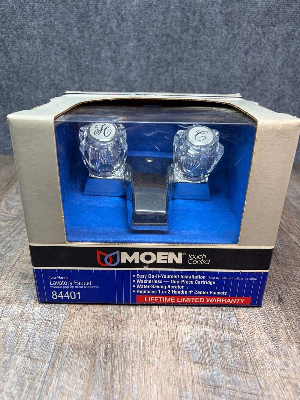 Moen 84401 Chrome Two-Handle KNOB Bathroom Faucet - Brand new old stock. NIB